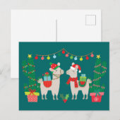 Christmas Llamas Postkarte (Vorne/Hinten)