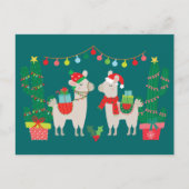 Christmas Llamas Postkarte (Vorderseite)