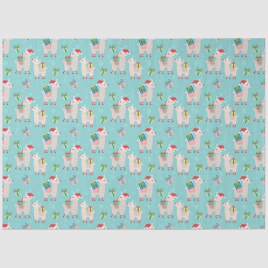 Christmas Llamas Seidenpapier (Vorderseite)