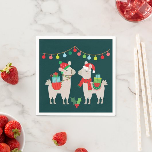 Christmas Llamas Serviette (Beispiel)