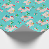 Christmas Lllamas Geschenkpapier (Ecke)