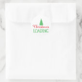 Christmas Loading Runder Aufkleber (Tasche)