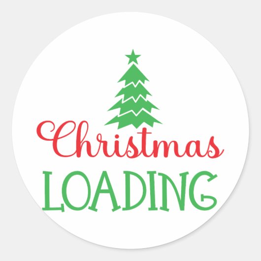 Christmas Loading Runder Aufkleber (Vorderseite)