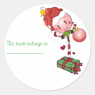 Christmas Lollipop Runder Aufkleber