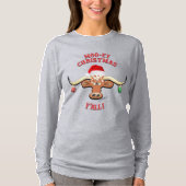 Christmas Longhorn Steer T-Shirt (Vorderseite)