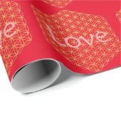 Christmas love flower of life Geschenkpapier (Rolleneckpunkt)