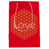 Christmas love flower of life Geschenkpapier Mittlere Geschenktüte (Vorderseite)