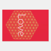 Christmas love flower of life Geschenkpapier Set (Vorderseite 2)