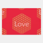 Christmas love flower of life Geschenkpapier Set (Vorderseite 3)