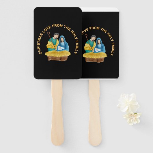 CHRISTMAS LOVE FROM THE HOLY FAMILY FÄCHER (Vorne und Hinten)