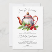 Christmas Love Is Brewing Bridal Shower Einladung (Vorderseite)