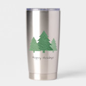 Christmas Love Modern Typography Water Bottle Thermobecher (Rückseite)