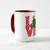 Christmas Love Mug Warm Heart, Hot Cocoa Tasse (Vorderseite Links)