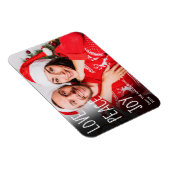 Christmas Love Peace Joy Modern Foto Holiday Magnet (Rechte Seite)