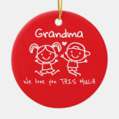 Christmas Love You Grandma Fun Graphic Gift Keramik Ornament (Vorne)