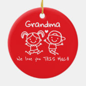 Christmas Love You Grandma Fun Graphic Gift Keramik Ornament (Hinten)