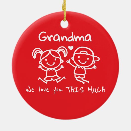 Christmas Love You Grandma Fun Graphic Gift Keramik Ornament (Hinten)