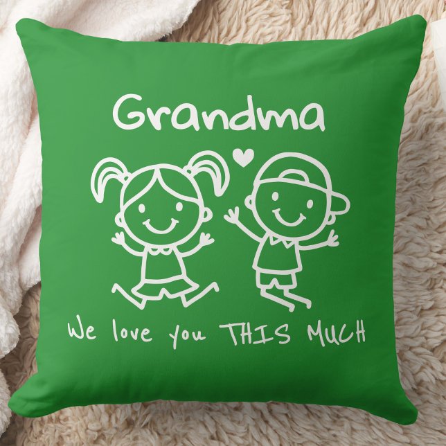 Christmas Love You Grandma Fun Graphic Gift Kissen (Von Creator hochgeladen)