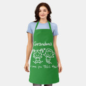 Christmas Love You Grandma Fun Graphic Gift Schürze (Getragen)