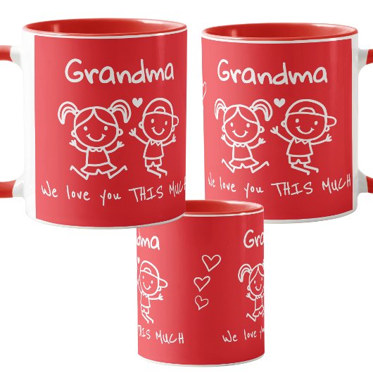 Christmas Love You Grandma Fun Graphic Gift Tasse