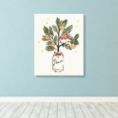 Christmas Lovebirds Peace Leinwanddruck (Insitu (Holzboden))