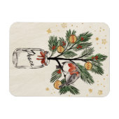 Christmas Lovebirds Peace Magnet (Horizontal)