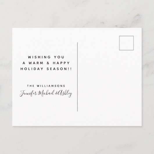 Christmas Lovebirds Peace Postkarte (Rückseite)