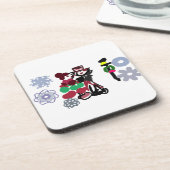 Christmas Lovely walking Getränkeuntersetzer (Linke Seite)