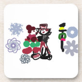 Christmas Lovely walking Getränkeuntersetzer (Vorderseite)