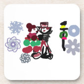 Christmas Lovely walking Getränkeuntersetzer (Vorderseite)