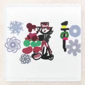 Christmas Lovely walking Glasuntersetzer (Vorderseite)