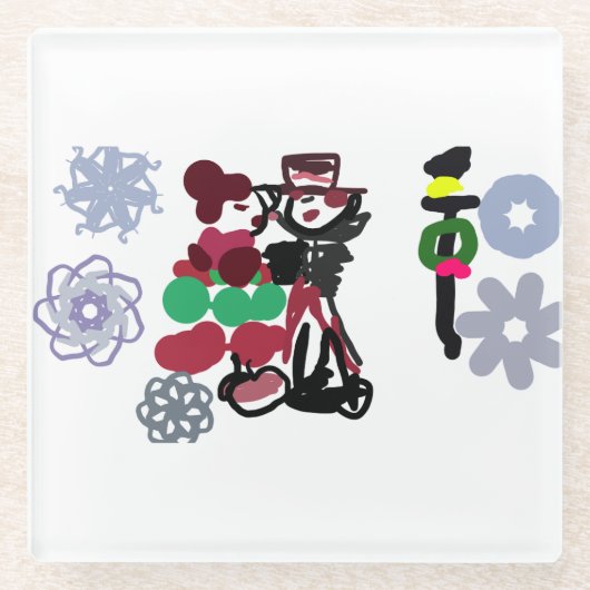 Christmas Lovely walking Glasuntersetzer (Vorderseite)