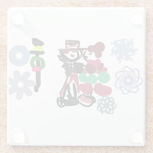 Christmas Lovely walking Glasuntersetzer (Rückseite)