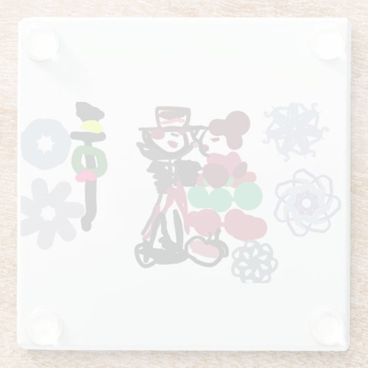 Christmas Lovely walking Glasuntersetzer (Rückseite)