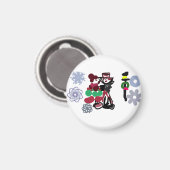 Christmas Lovely walking Magnet (Vorderseite/Rückseite)