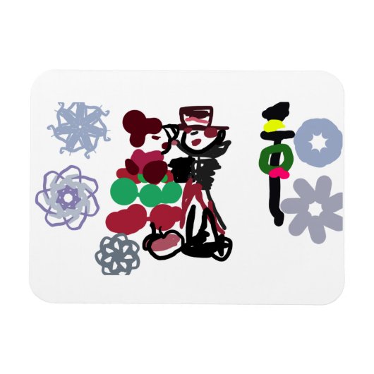 Christmas Lovely walking Magnet (Horizontal)