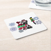 Christmas Lovely walking Rechteckiger Pappuntersetzer (angewinkelt)