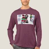 Christmas Lovely walking Tri-Blend Shirt (Vorderseite)