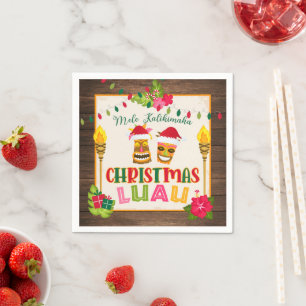 Christmas Luau Party Napkins Serviette