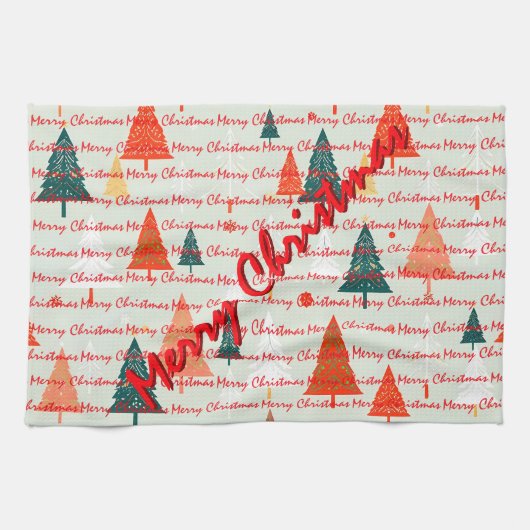 Christmas Luxury Christmas Trees Festive Geschirrtuch (Horizontal)