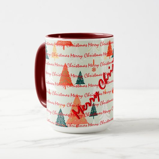 Christmas Luxury Christmas Trees Festive Tasse (Vorderseite Links)