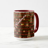 Christmas Luxury Christmas Trees Festive Tasse (VorderseiteRechts)