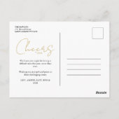 Christmas Luxury Minimalist 4 Photos Family Postkarte (Rückseite)