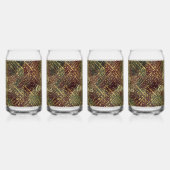 Christmas, Luxury Pattern, Red Gold Green Black Dosenglas (Links)