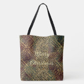 Christmas Luxury Pattern, Red Gold Green Black Tasche (Rückseite)