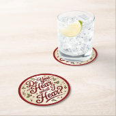  Christmas Lyric Coaster Runder Pappuntersetzer (Vor Ort)