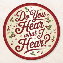  Christmas Lyric Coaster Runder Pappuntersetzer