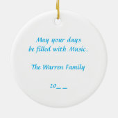 Christmas Lyric Keramik Ornament (Hinten)
