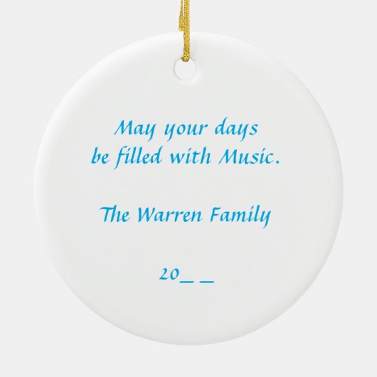 Christmas Lyric Keramik Ornament (Hinten)