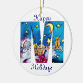 CHRISTMAS M SCHREIBEN / INSPIRIERT SANTA MONOGRAMM KERAMIKORNAMENT (Links)